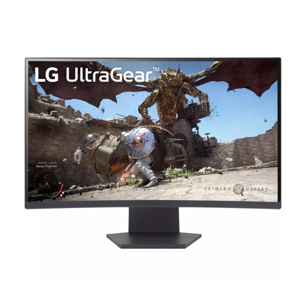 LG 27GS60QC-B Ultragear Curved Gaming Monitor 27-Inch QHD (2560x1440) 180Hz 1ms 1000R AMD FreeSync HDR10 HDMIx2 DisplayPort Borderless Design Black Stabilizer DAS Crosshair FPS Counter