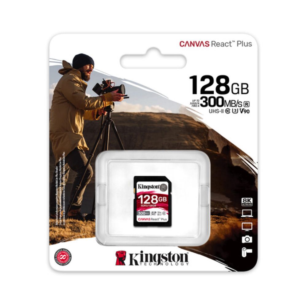 Kingston Sd Card 128GB Canvas React Plus UHS-II
