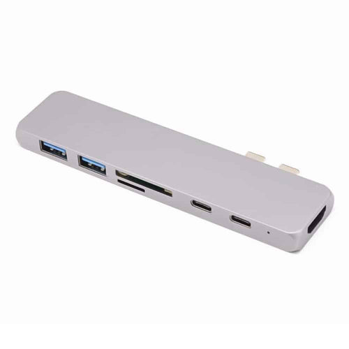 7-In-1 Dual USB TYPE-C Hub And Multi-Port Adapter