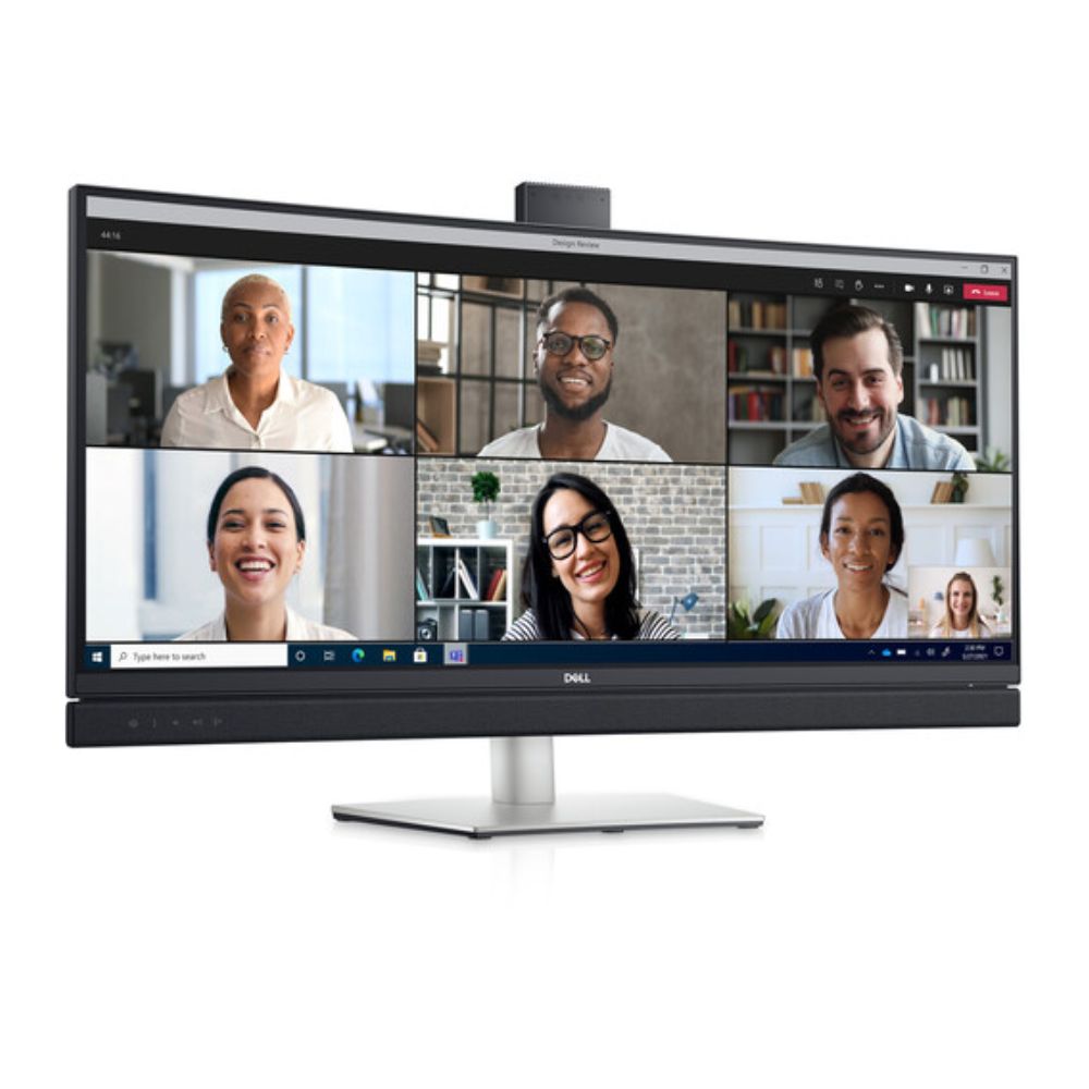 Dell C3422WE Curved Monitor 34", Video conferencing, Integrated IR Camera, 4K Curved, 1 Display Port, 1 HDMI, 3 USB, 1 USB-C