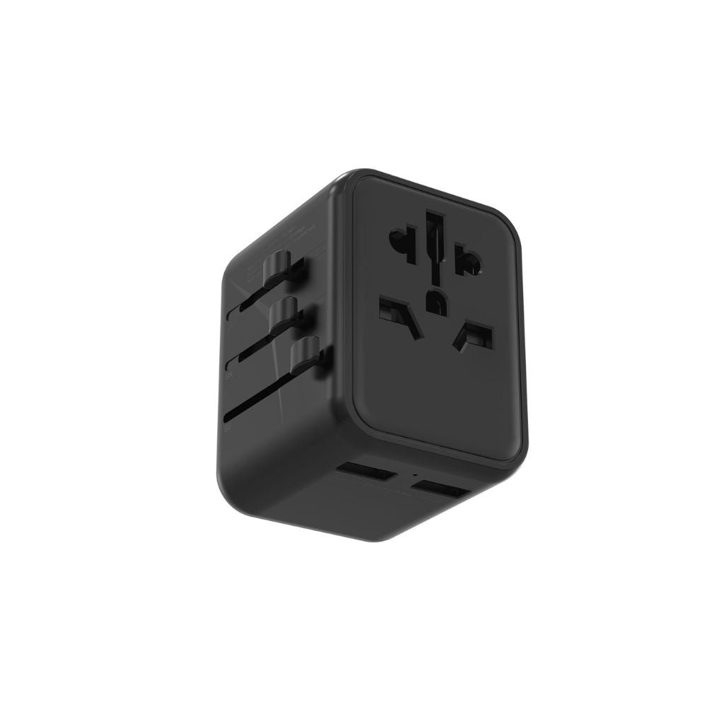 Porodo Blue Dual USB-A Universal Travel Adapter
