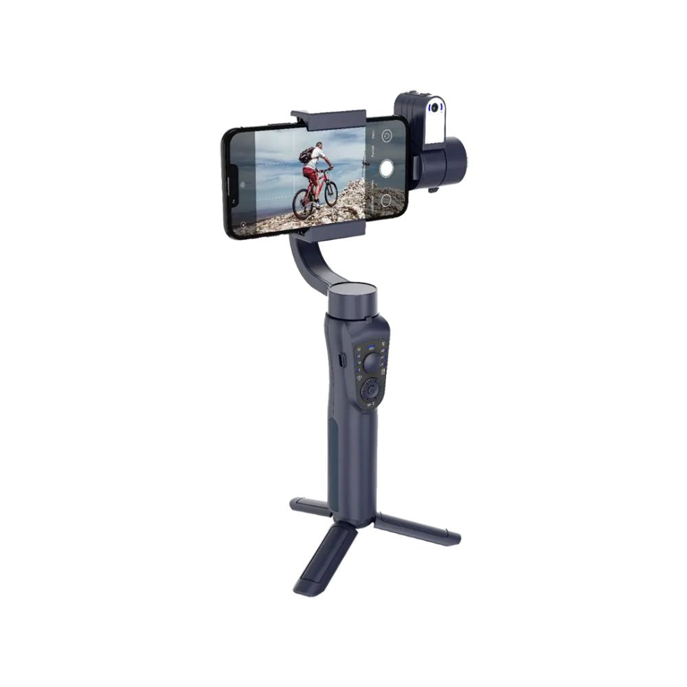 Porodo 3-Axis Ai Tracker & Light Gimbal Stabilizer