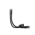 Porodo 2in1 Lightning to Lightning + 3.5 Jack Headphone and Charging Converter Adapter