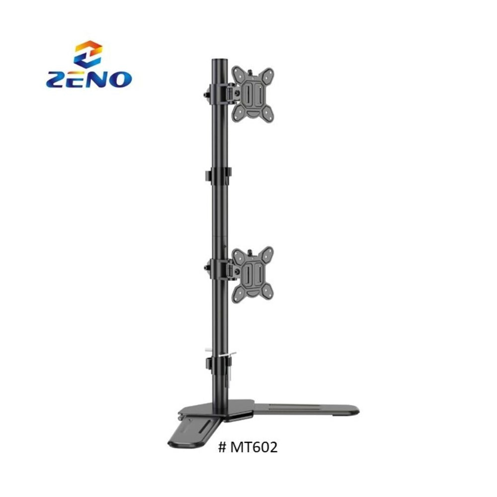 Kaloc/Zeno MT602 Adjustable Vertical Dual Monitor Arm, for Screens 17 to 27 Inches