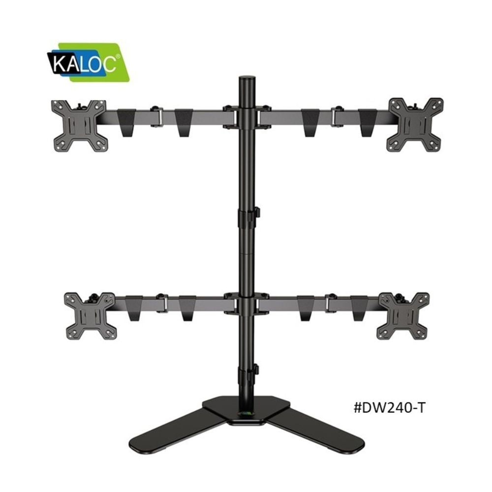 Kaloc DW240T Adjustable 4 Monitor Arm, for Screens 17 to 27 Inches