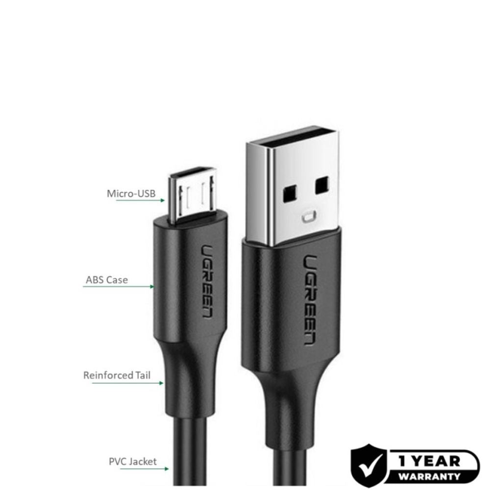 UGREEN USB-A to Micro USB Braided Cable Fast Charge 1.5M