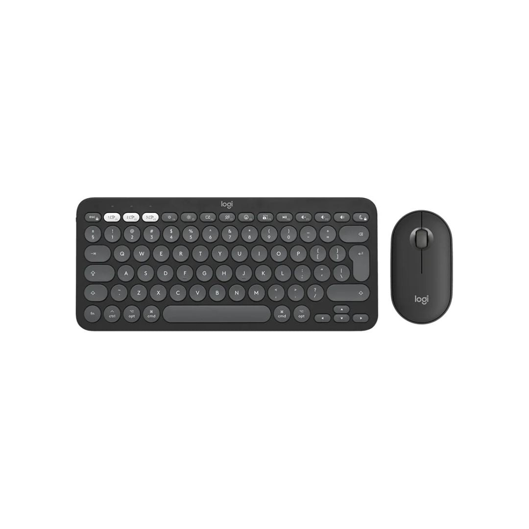 Logitech Wireless Combo MK380s Pebble 2 Graphite (Ara)