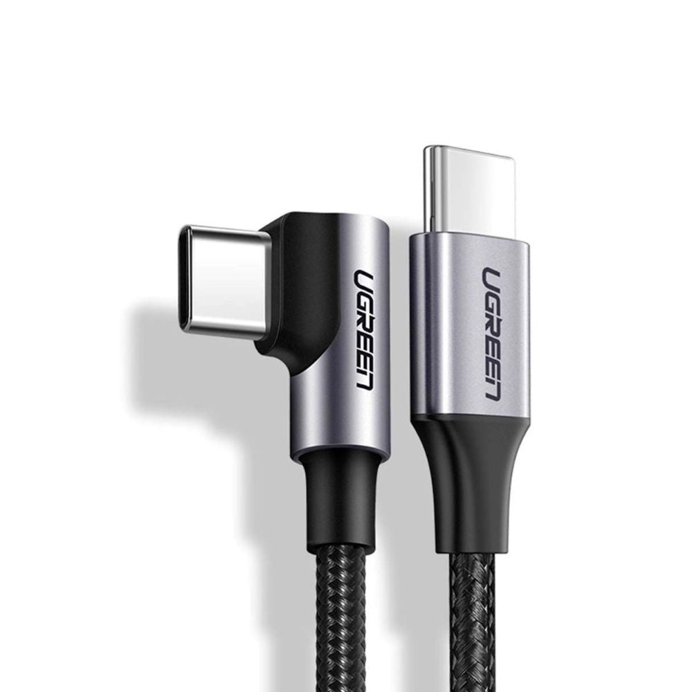 UGREEN USB-C to Angled USB-C PD60W Braided Cable, Fast Charge