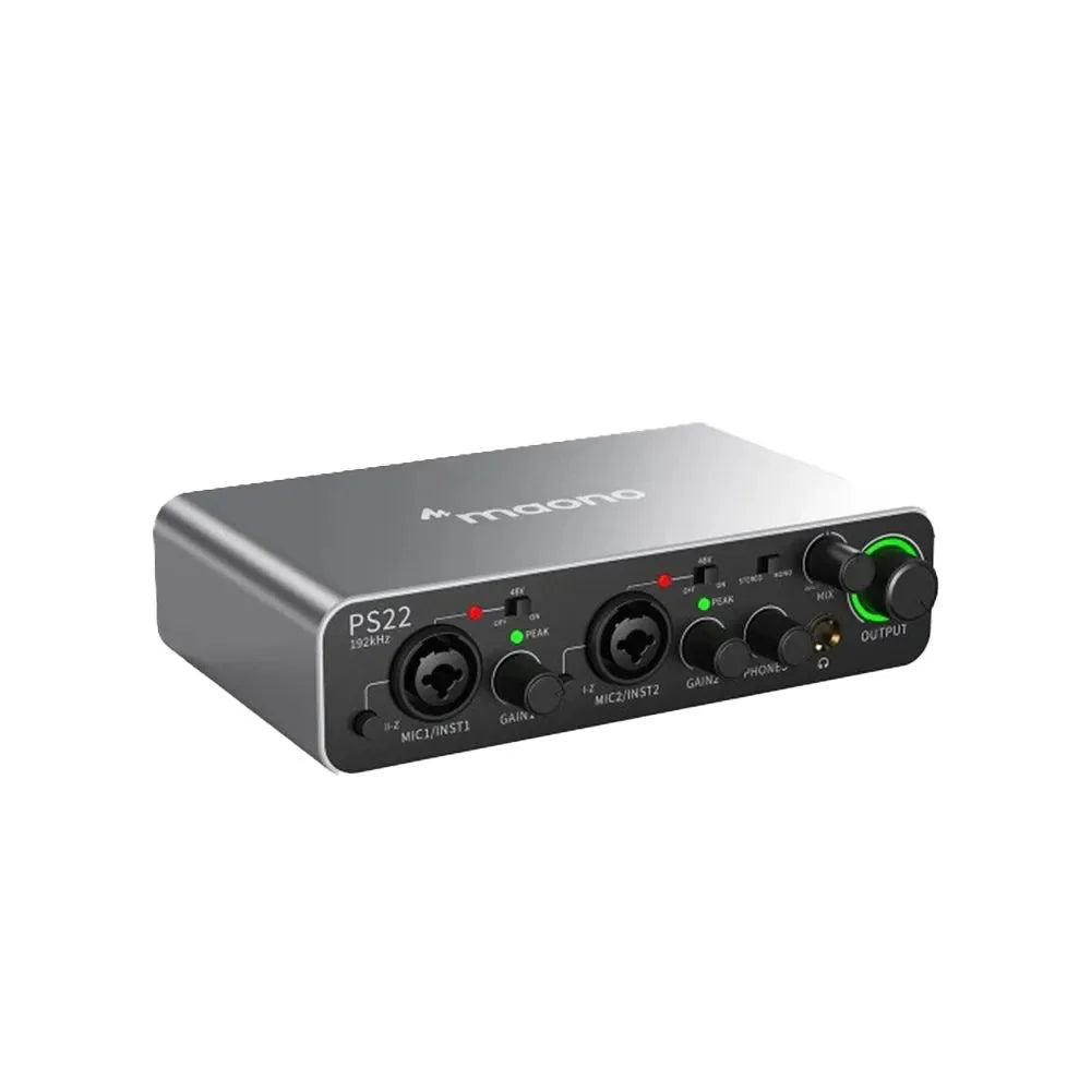 MAONO PS22 Audio Interface for Recording, Music Production, Guitar