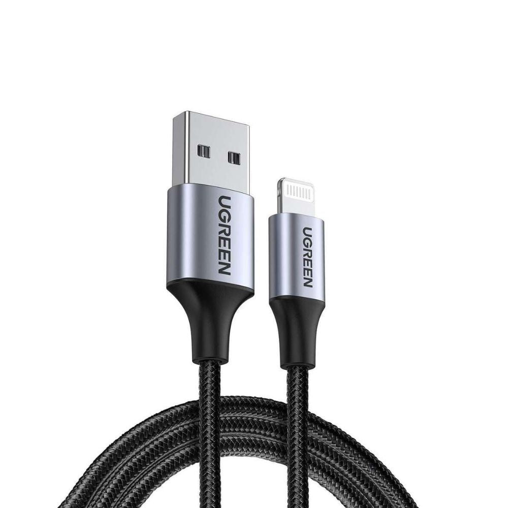 Ugreen USB-C to Angled Lightning Braided Cable – MFi Certified Fast Charging