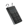 Powerology 2500W 6AC Power Strip with Built-In Retractable Cables