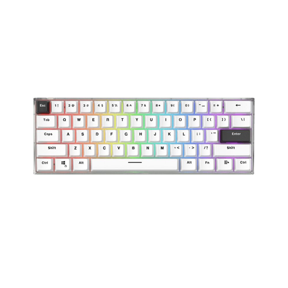 Fantech MK857 MAXFIT61, 3 Modes: Bluetooth, Wireless & Wired, Rechargeable Built-in Battery, Modular Mechanical Gaming Keyboard