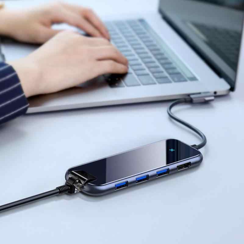 Baseus UCN3275 Type-C USB 3.0 HUB USB3.0 4K/HD RJ45 PD Charging Adapter