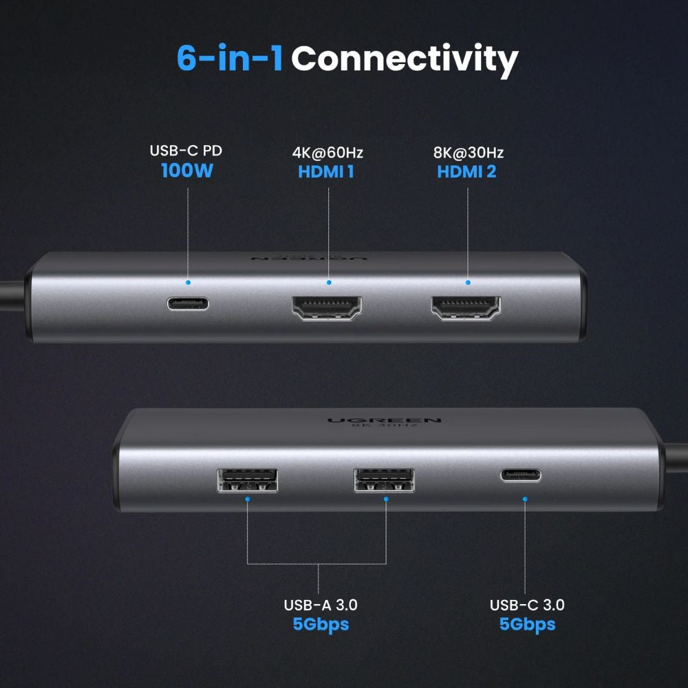UGREEN Revodok 206 6 in 1 USB-C Hub