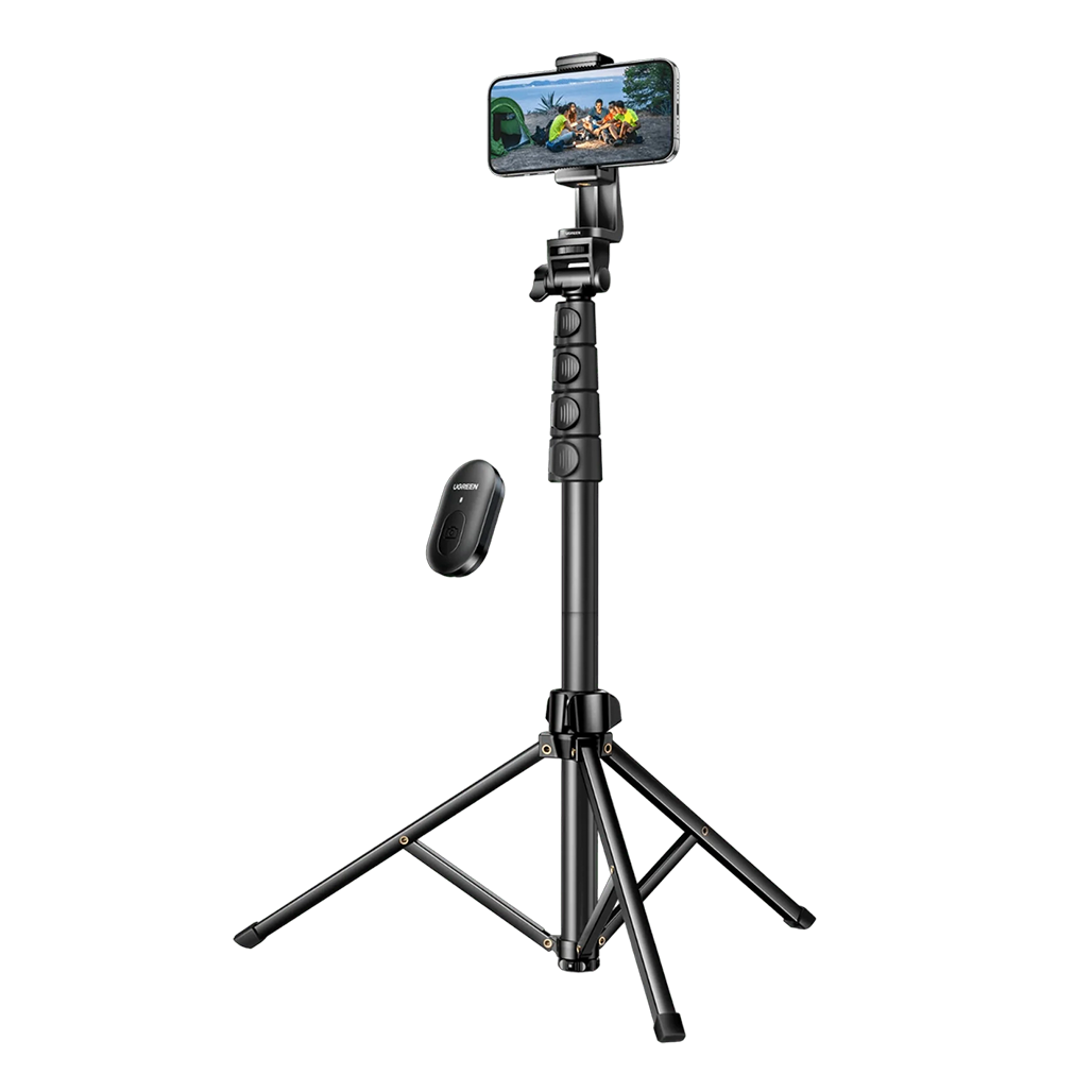 UGREEN 70-Inch Aluminum Phone Tripod with Bluetooth Remote | 15609