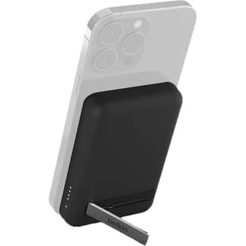Belkin BoostCharge Magnetic Wireless Power Bank with Stand (5,000mAh, Black/White)