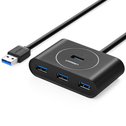 UGREEN USB 3.0 to 4- Port USB 3.0 Hub, with Power Port, Stable Transmission, 1M Cable, Data Transfer up to 5 Gbps - CR113 20291