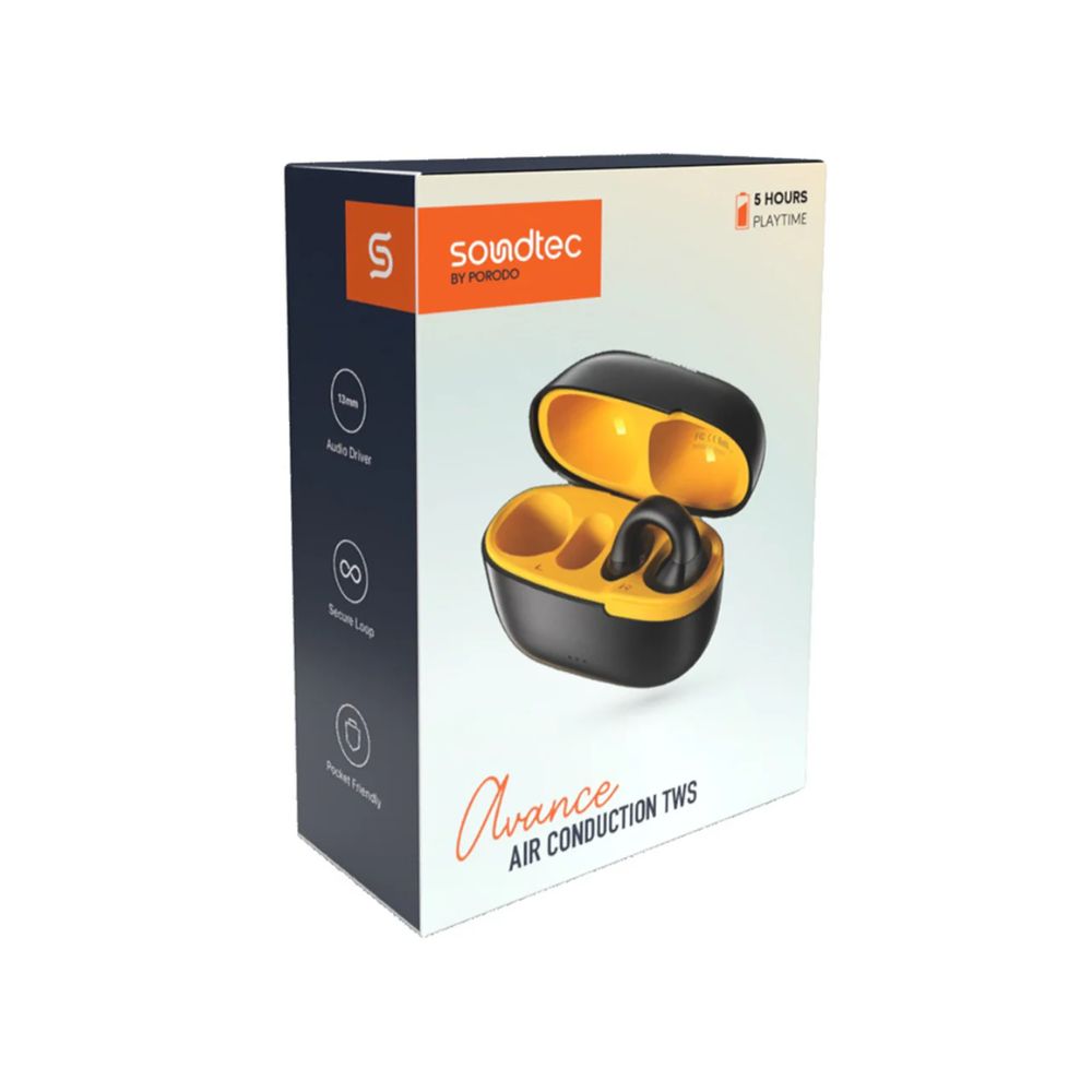 Porodo Soundtec Air Conduction TWS Earbuds - PD-STWLEP019-BKYL