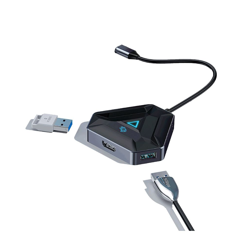 Porodo Gaming 6in1 USB-C Hub Type-C PD 100W HDMI USB SD MicroSD