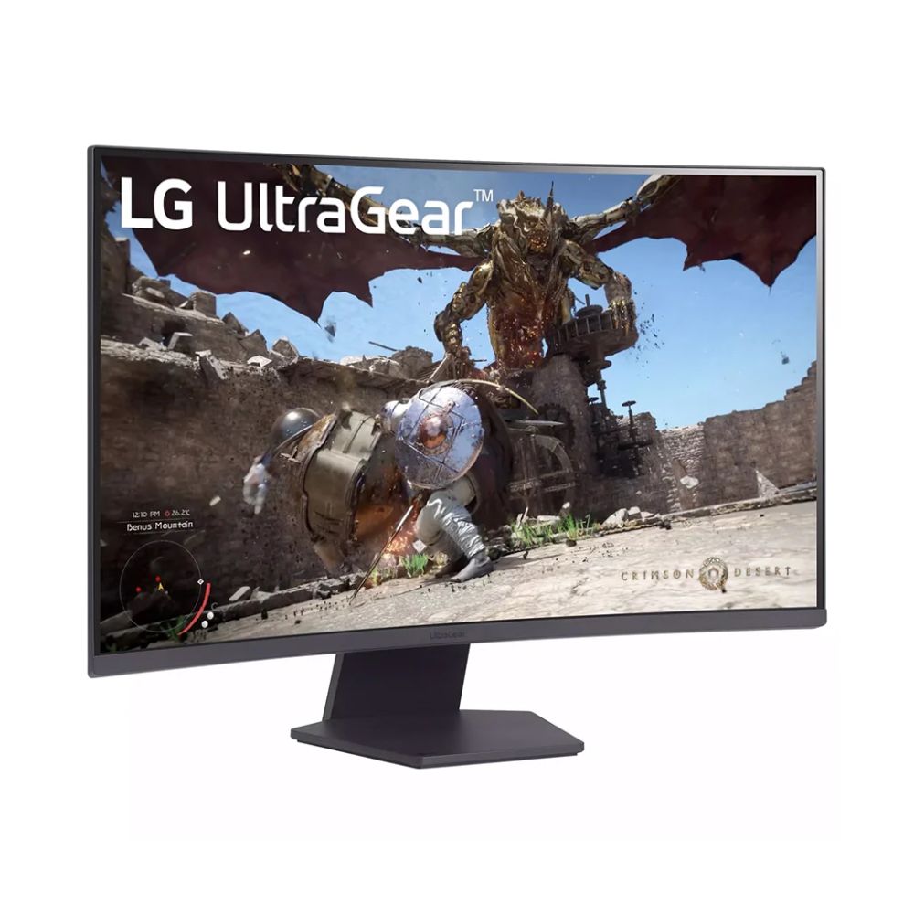 LG UltraGear 32" QHD 180Hz 1ms Curved Gaming Monitor - 32GS60QC-B with AMD FreeSync™ and HDR10.