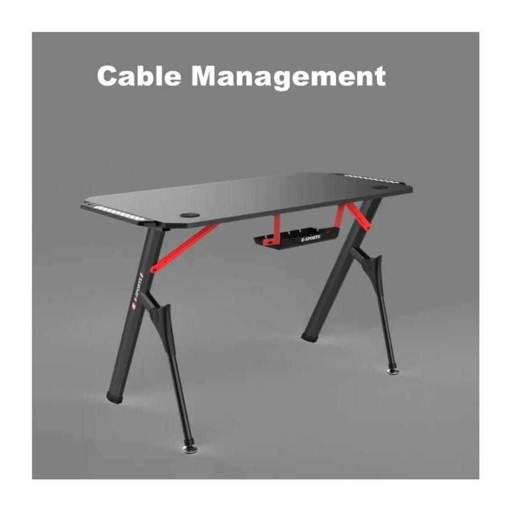 Gaming Desk Dhybrid Gd514 120Cm RGB With LED Lights, Headset Holder & Cup