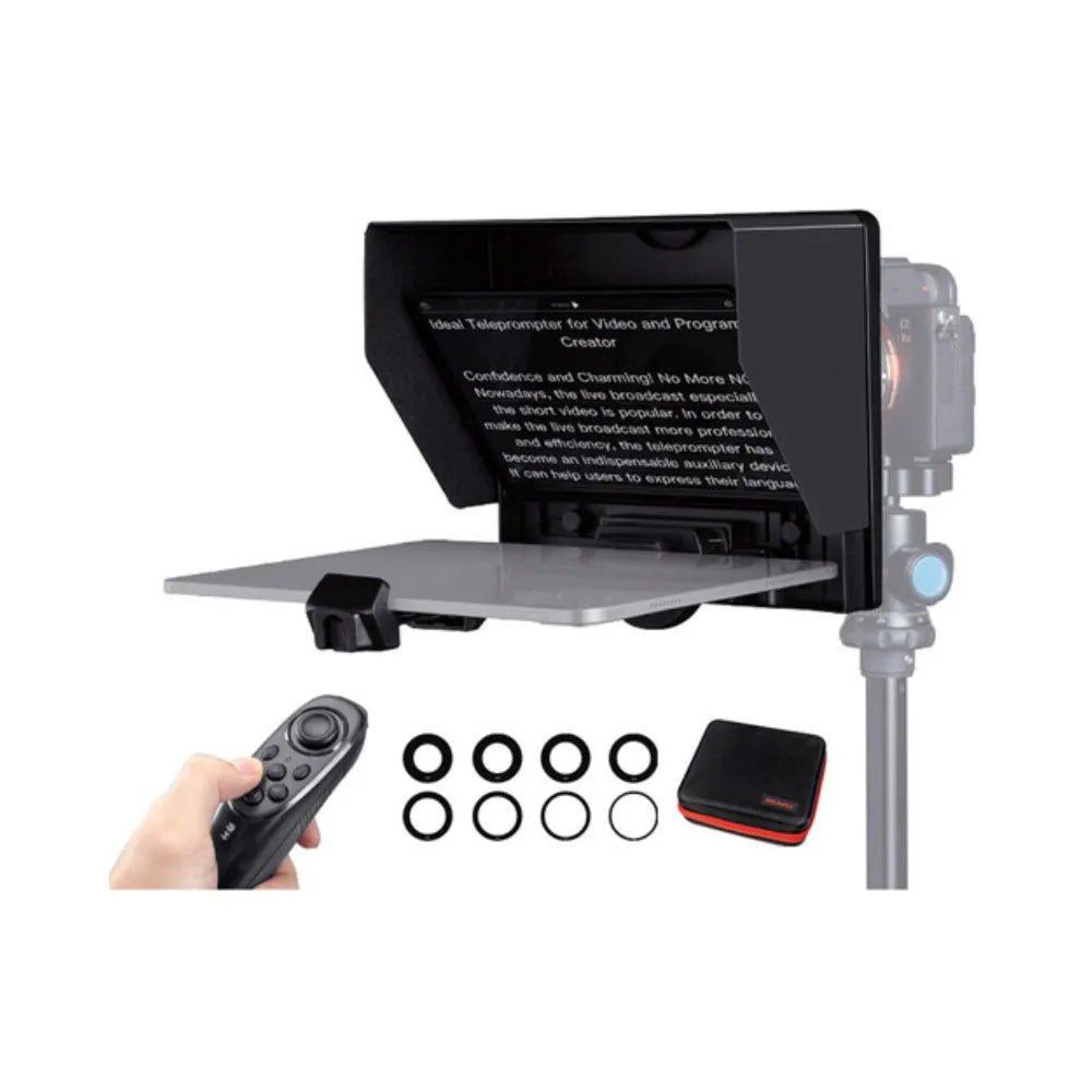 FeelWorld TP10 Portable Folding Ultimate Teleprompter for Smartphone/Tablet/DSLR (10")