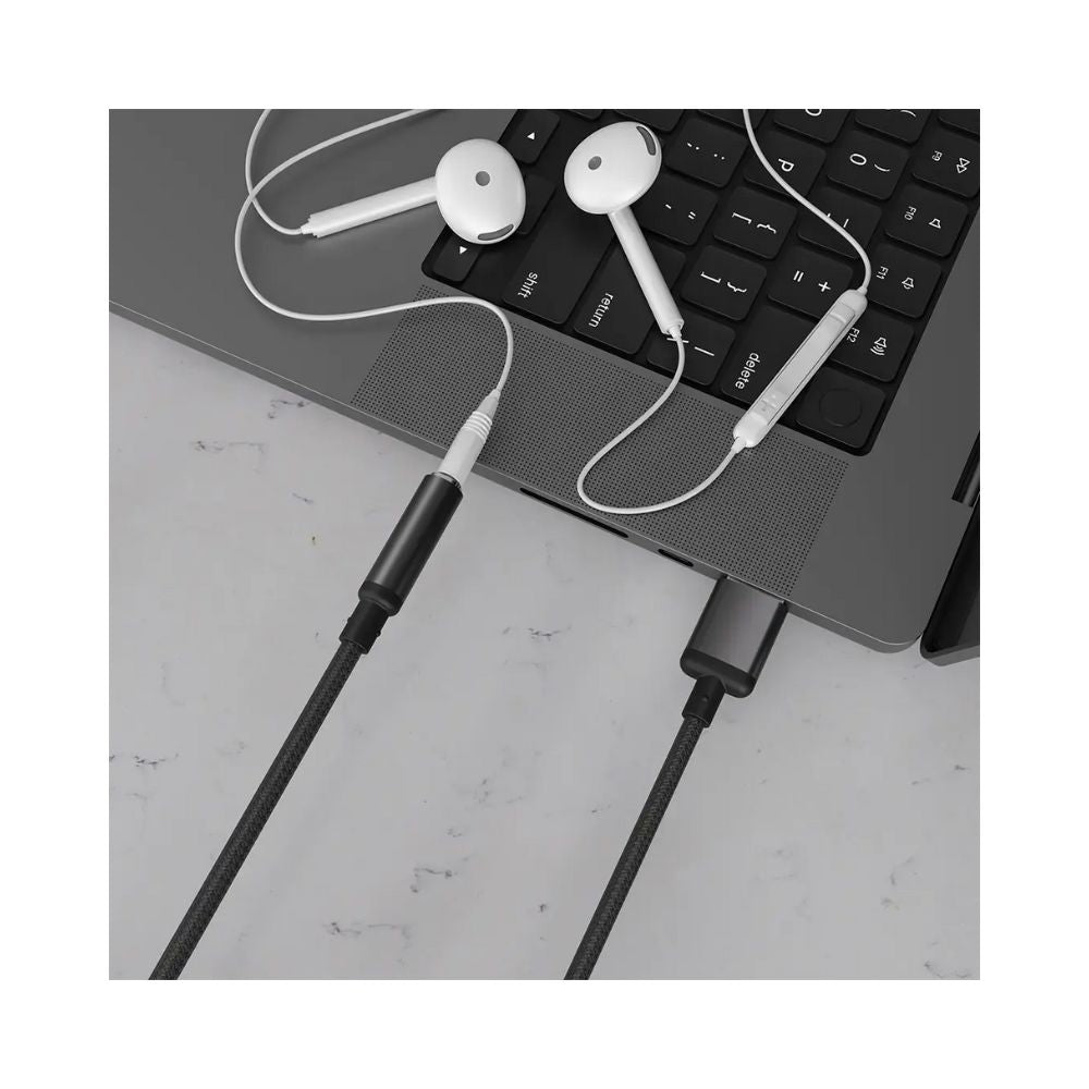 Porodo AudioLink Female 3.5mm to USB-A Audio Jack Adapter