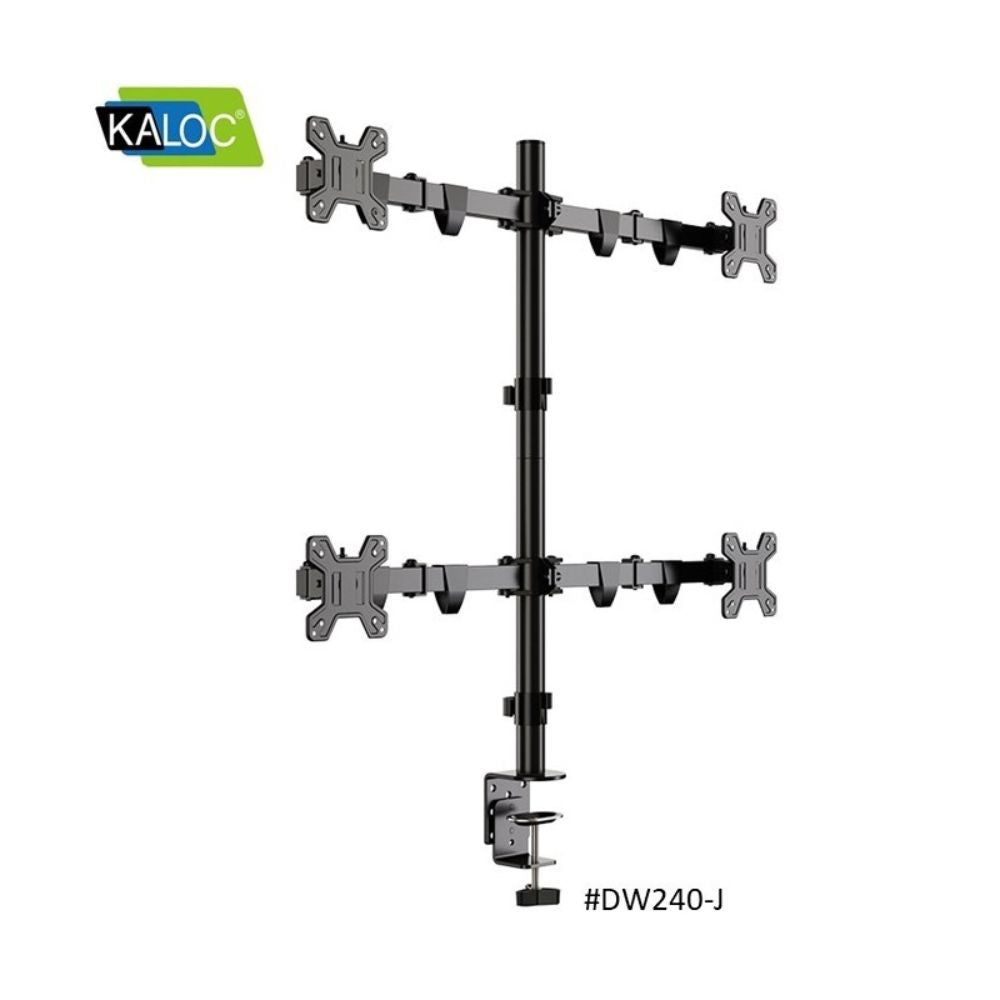 Kaloc DW240J Adjustable 4 Monitor Arm, for Screens 17 to 27 Inches