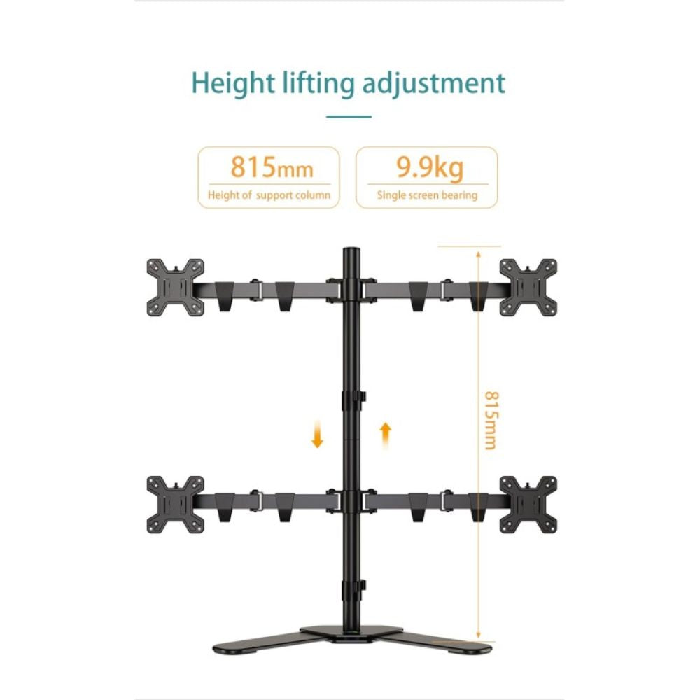 Kaloc DW240T Adjustable 4 Monitor Arm, for Screens 17 to 27 Inches