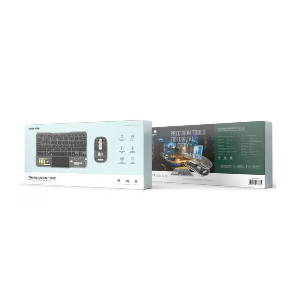 Green Lion Transparent Duo Wireless Keyboard & Mouse