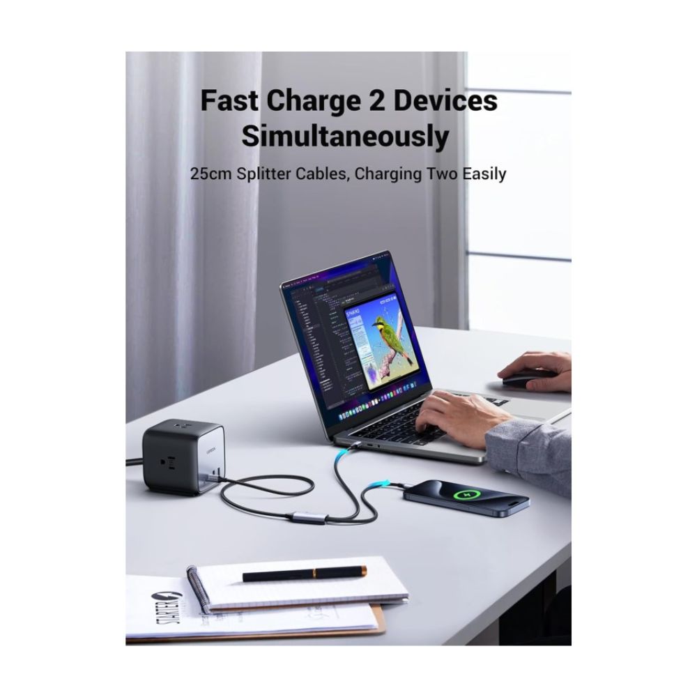 Ugreen 35087 2-in-1 Universal 100W PD Fast Charging Cable 1.5m