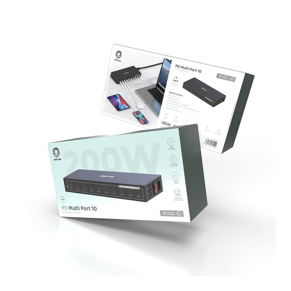 Green Lion PD Multi Ports 10 Charging Station 200W