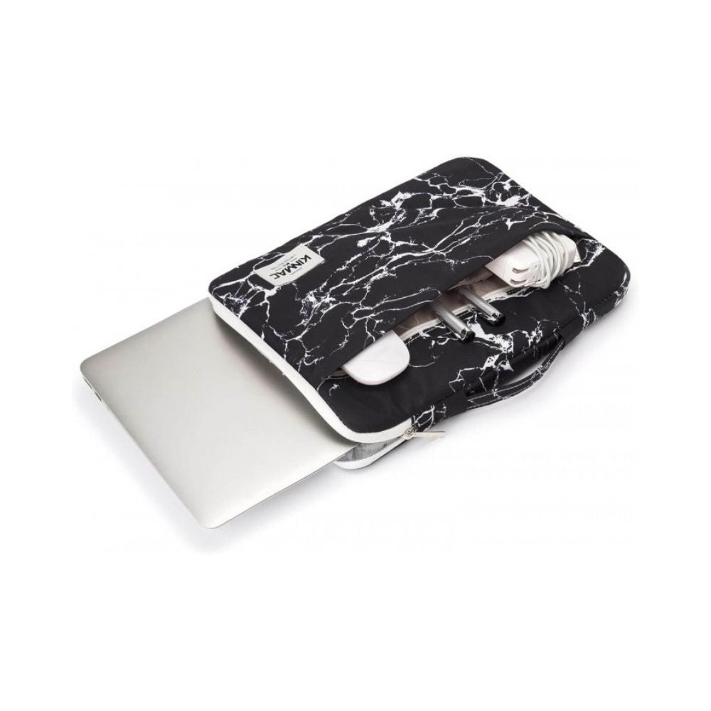 Kinmac Vertical Design Sleeve KMS401-442 Black Marble, Full Protection & Water-resistant