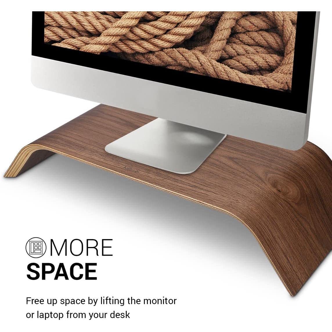 kalibri Wood Monitor Stand Riser - Computer Desk Holder Desktop