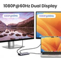 UGREEN Dual Display 7-in-1 USB-C HUB Docking Station 4x USB + 2x HDMI + PD Port