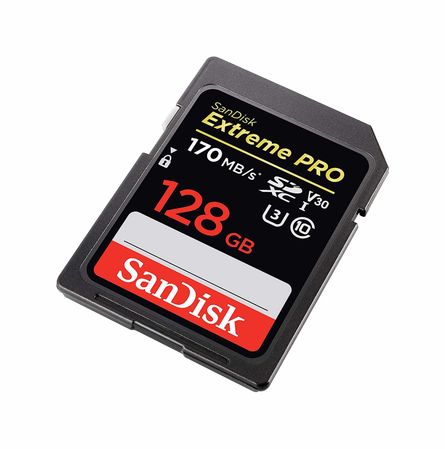 SanDisk 128GB Extreme PRO SDXC UHS-I Card - C10, U3, V30, 4K UHD, SD Card