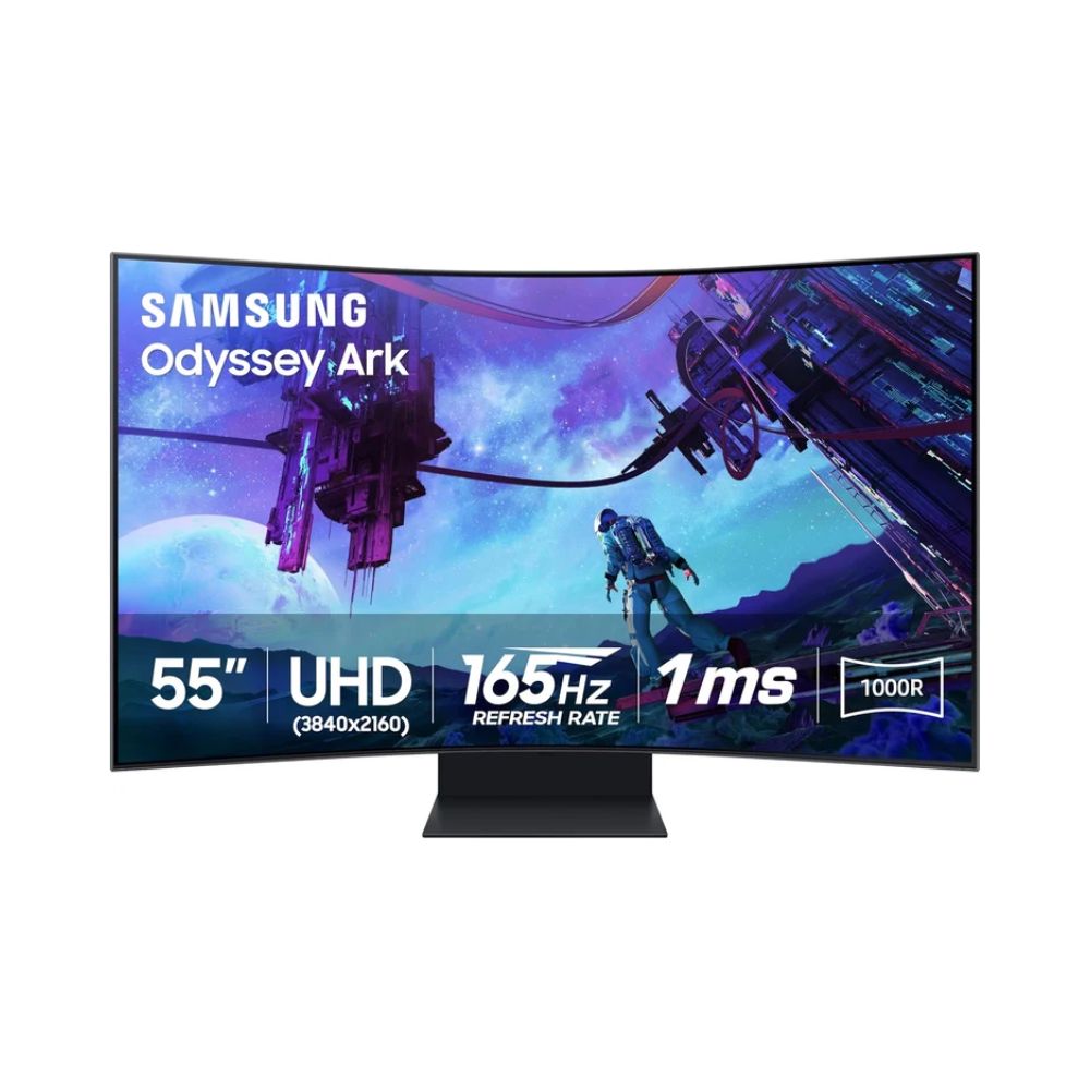 شاشة ألعاب سامسونج Odyssey G55C Series QHD 1000R منحنية مقاس 32 بوصة، زمن استجابة 1 مللي ثانية (MPRT) AMD Radeon FreeSync LS32CG550ENXZA 