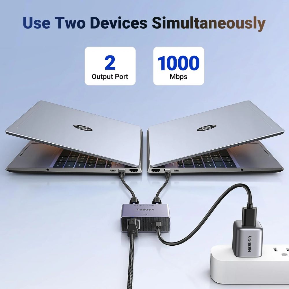 UGREEN 1 to 2 1000Mbps LAN Splitter