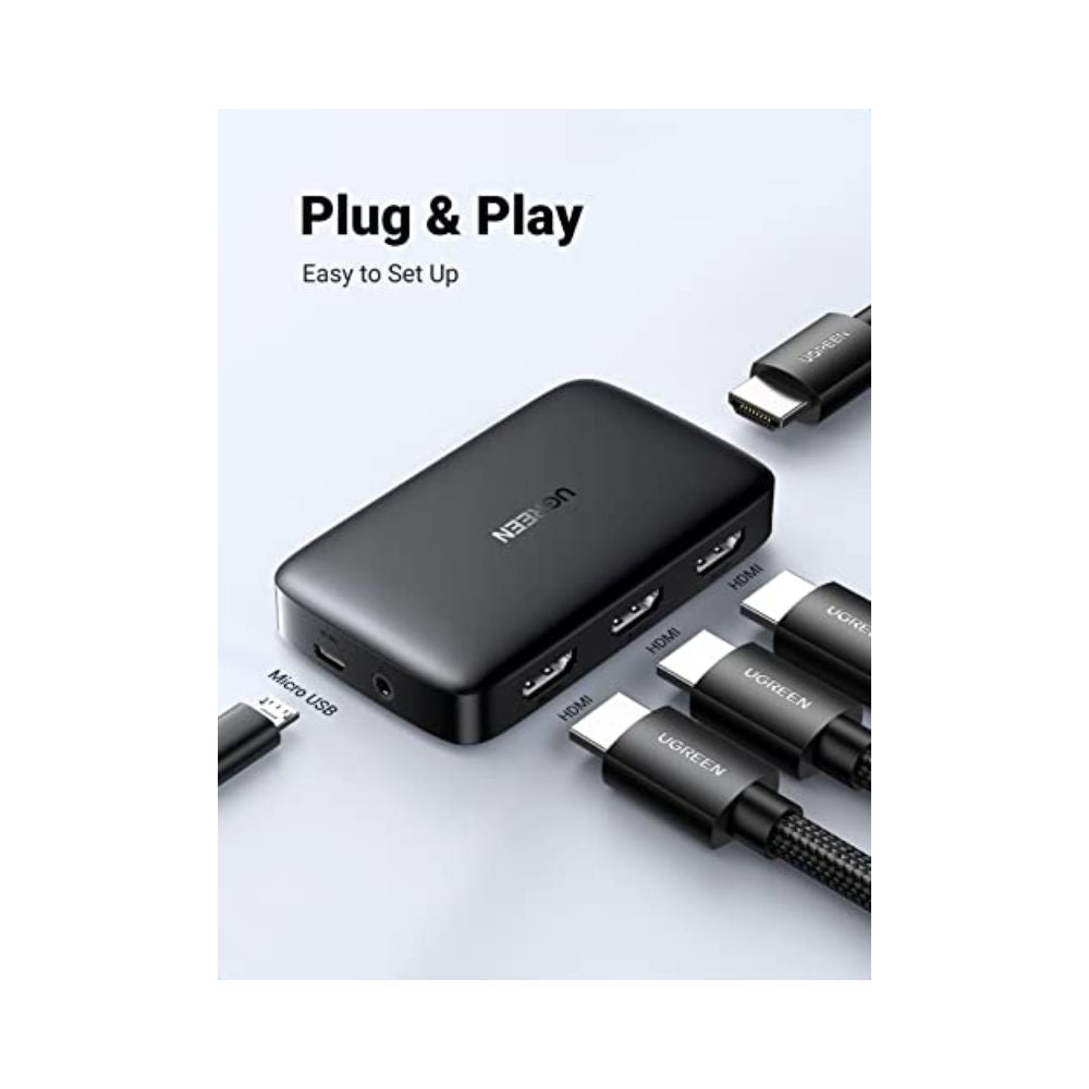UGREEN HDMI Switch 3 IN 1 OUT HDMI Switcher Splitter | 80125