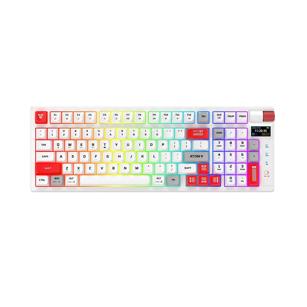 FANTECH MK918 ATOM PRO97, 3 Modes: Bluetooth, Wireless & Wired, Built-in Battery, Mechanical Gaming Keyboard