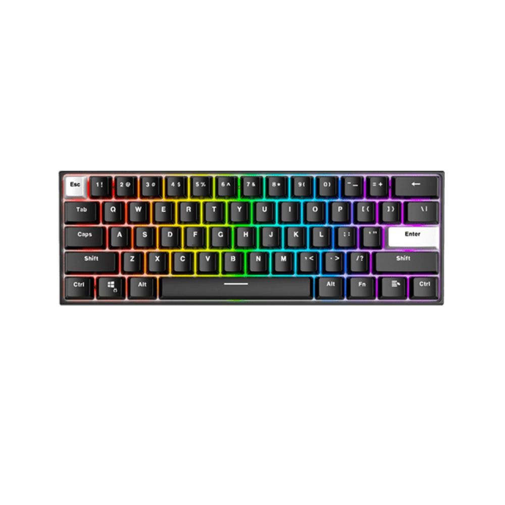 Fantech MK857 MAXFIT61, 3 Modes: Bluetooth, Wireless & Wired, Rechargeable Built-in Battery, Modular Mechanical Gaming Keyboard
