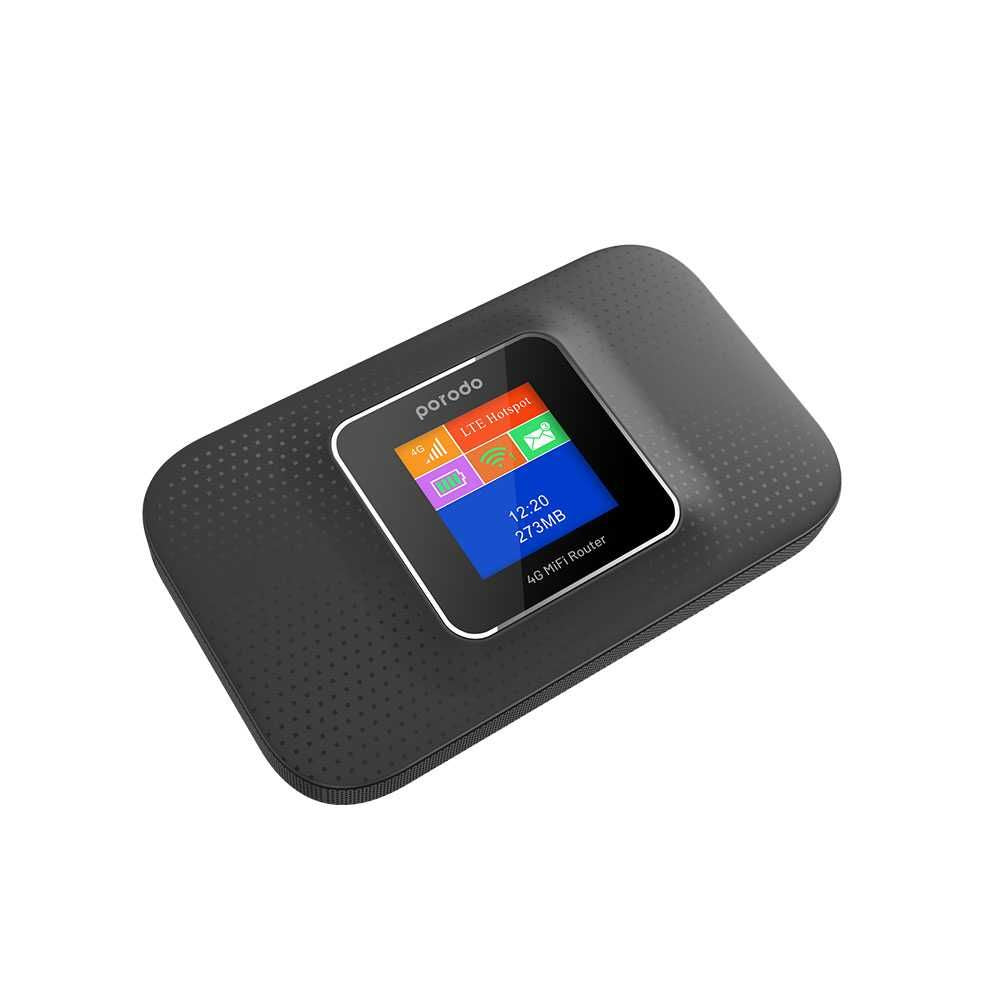 Porodo 4G LTE/3G Portable High-Speed Router - PD-PRT4GR-BK