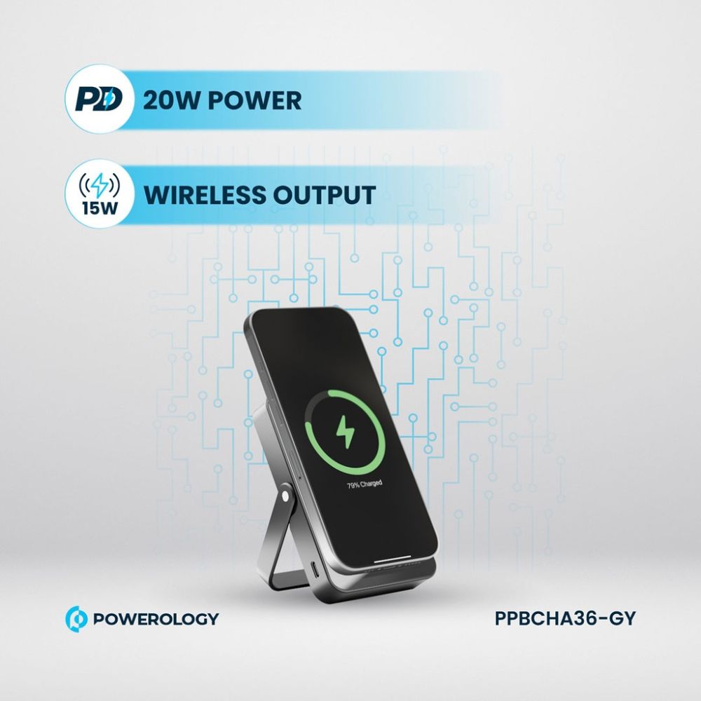 Powerology 10000mAh MagSafe Power Glass Surface