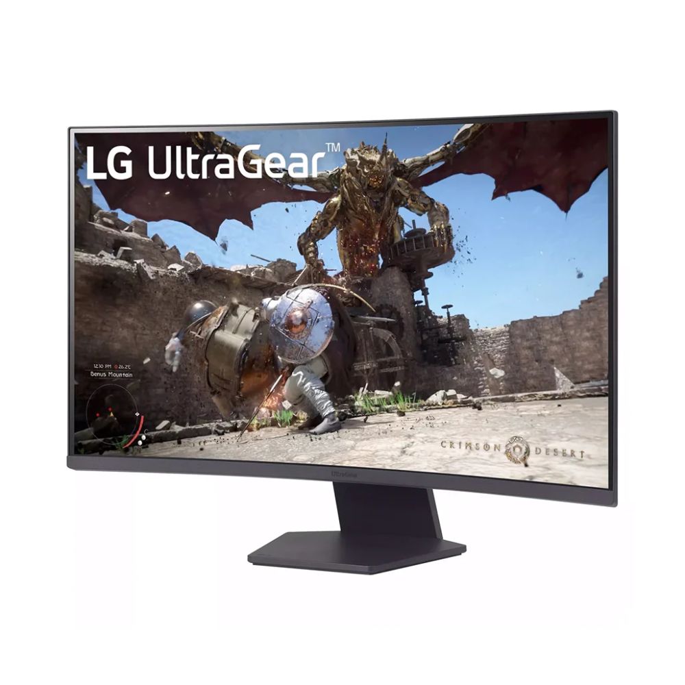 LG UltraGear 32" QHD 180Hz 1ms Curved Gaming Monitor - 32GS60QC-B with AMD FreeSync™ and HDR10.