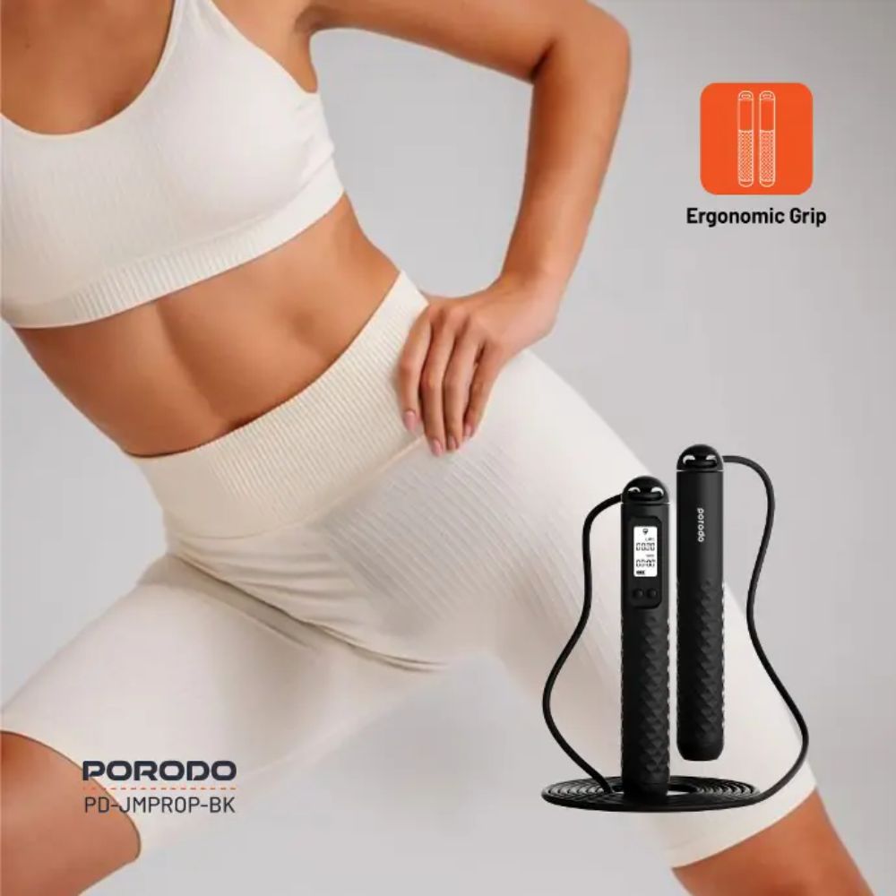Porodo Lifestyle Smart Skipping Rope - Black