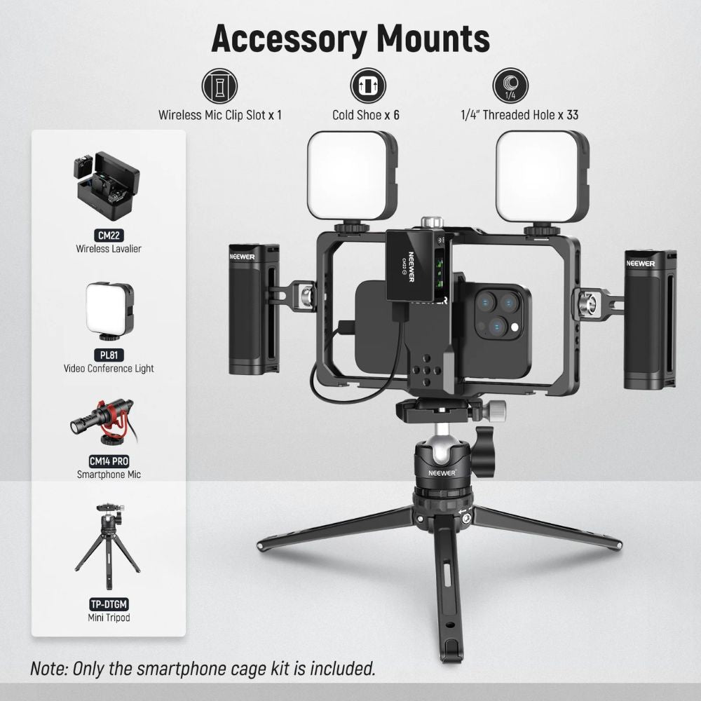 NEEWER Upgraded Phone Rig Vlogging Kit - PA009