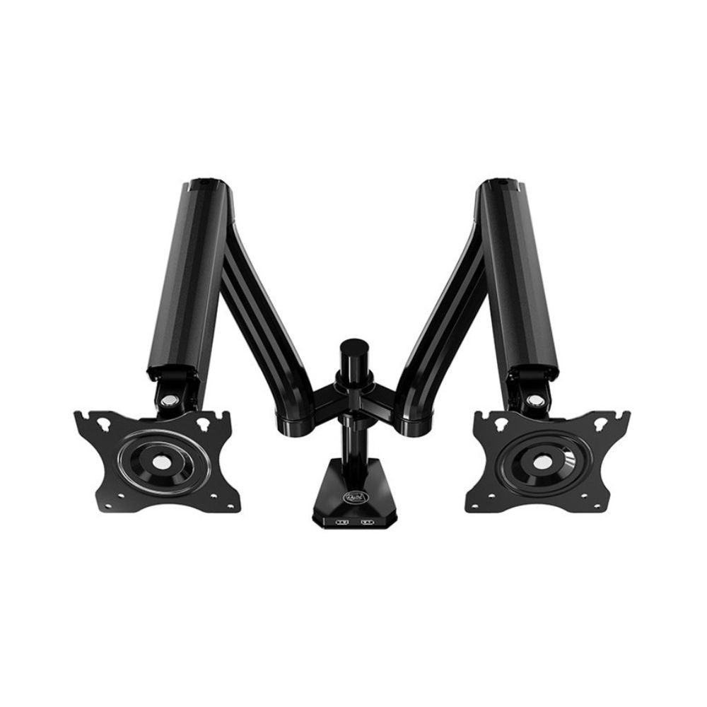 Kaloc DS90-2 Adjustable Dual Monitor Arm with Internal Gas Spring technology for Easy Adjustment, for Screens 17 to 32 Inches