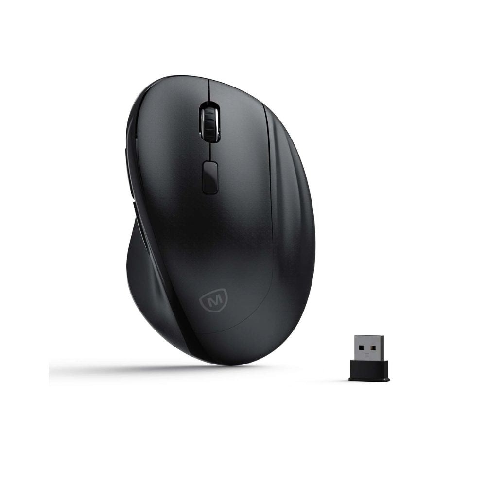 Micropack MP-V01W Silent, 1600Dpi, Ergonomic Wireless Mouse, Maximum Comfort Reduce palm fatigue when use for long time Purple