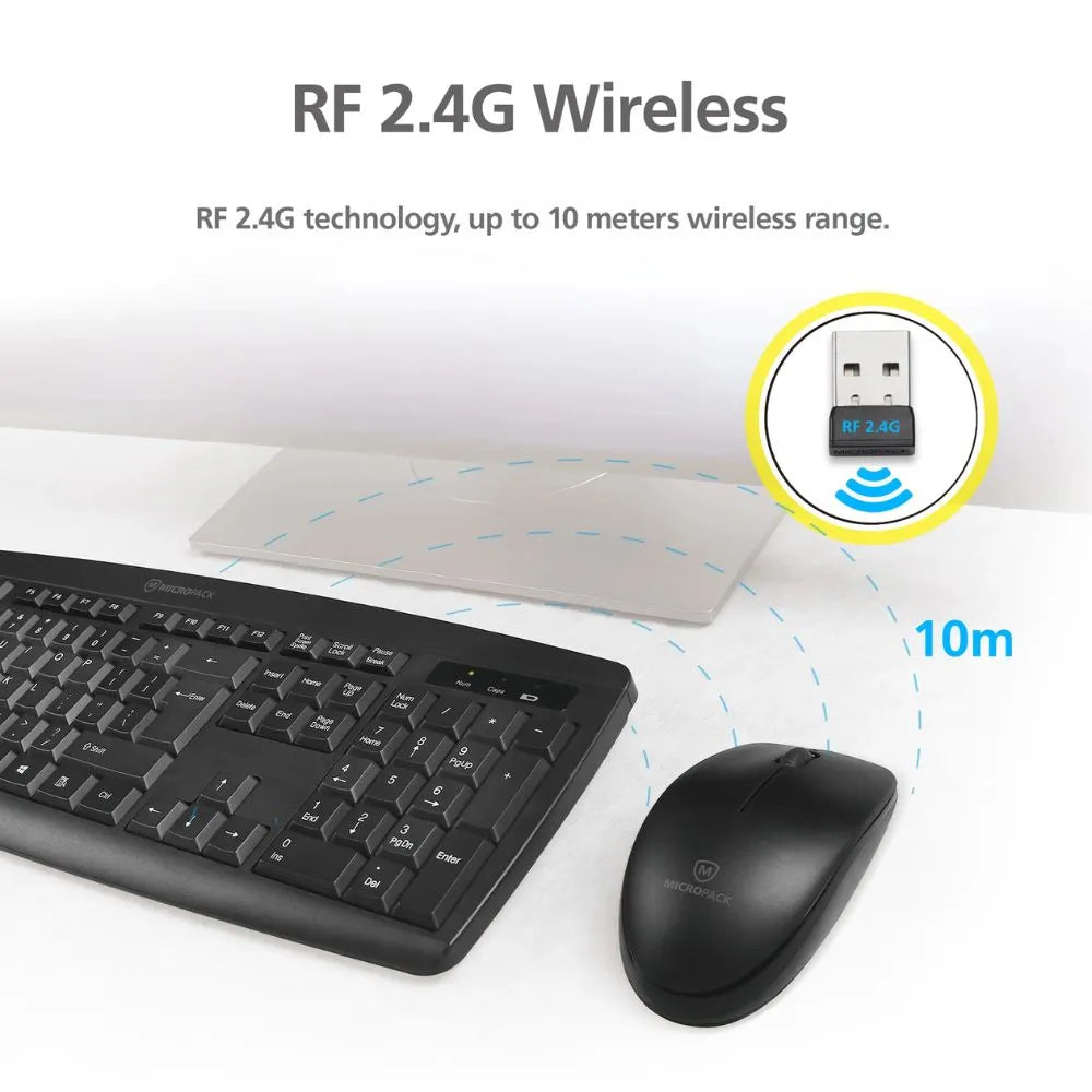 Micropack KM-203W Wireless Keyboard and Mouse Combo