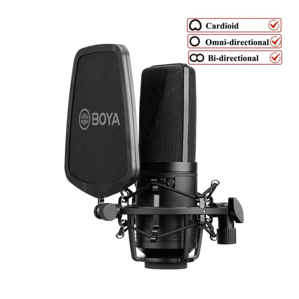 Boya, BY-M1000 Professional Large Diaphragm Condenser Microphone
